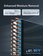 Aeroid 70 Pints Crawl Space Dehumidifier with Built-in Pump and Drain Hose, Energy Star Certified